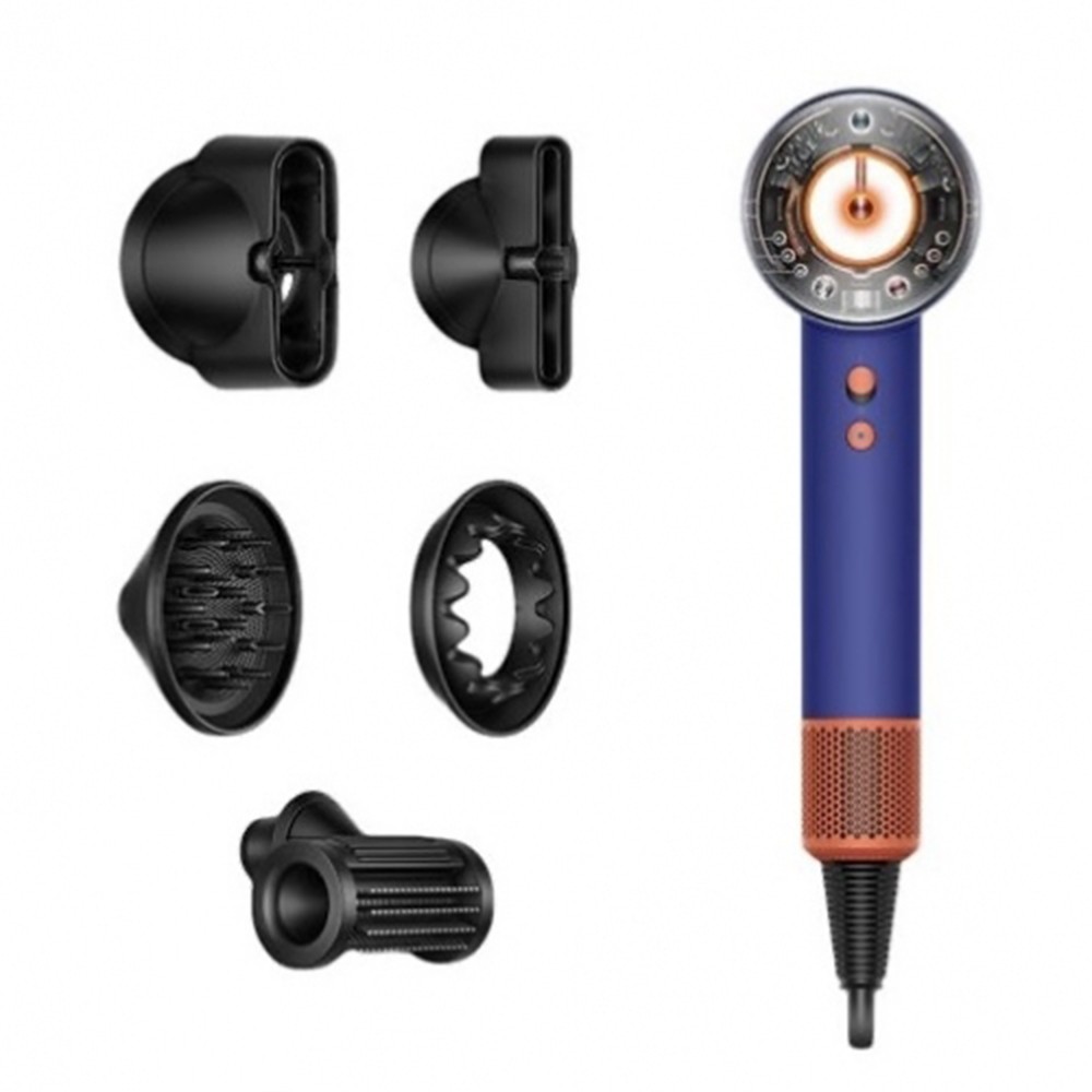 Купить Dyson HD16 Supersonic Nural Straight+Wavy — фен Dyson, цвет синий/топаз, оригинал, доставка по Беларуси